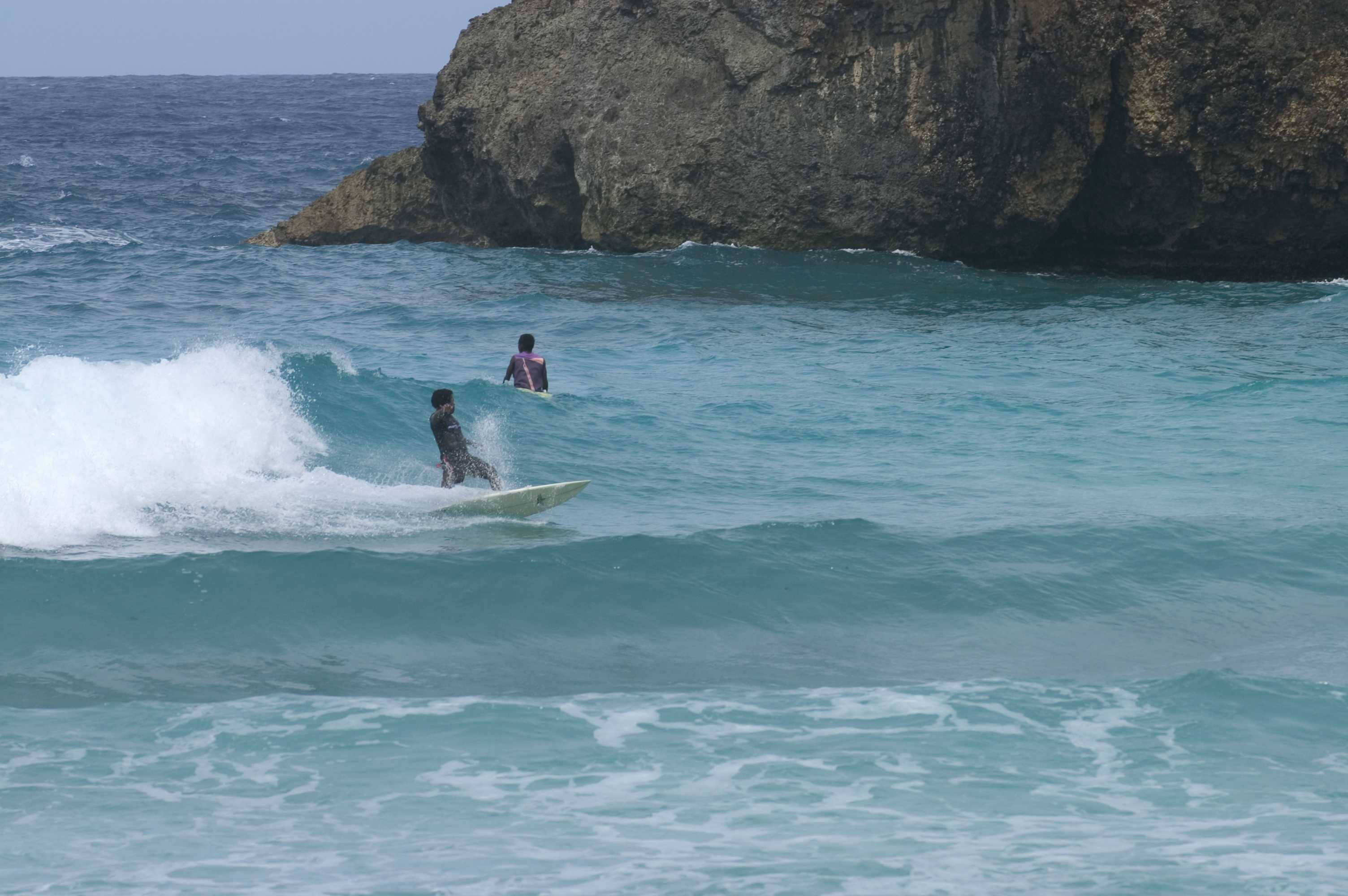 Surfing Boston Bay